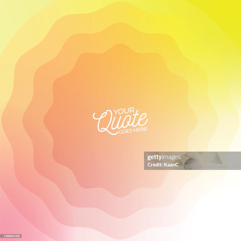 Quote Gradient Vector Quote Template Trendy Style Stock Illustration On Abstract ...