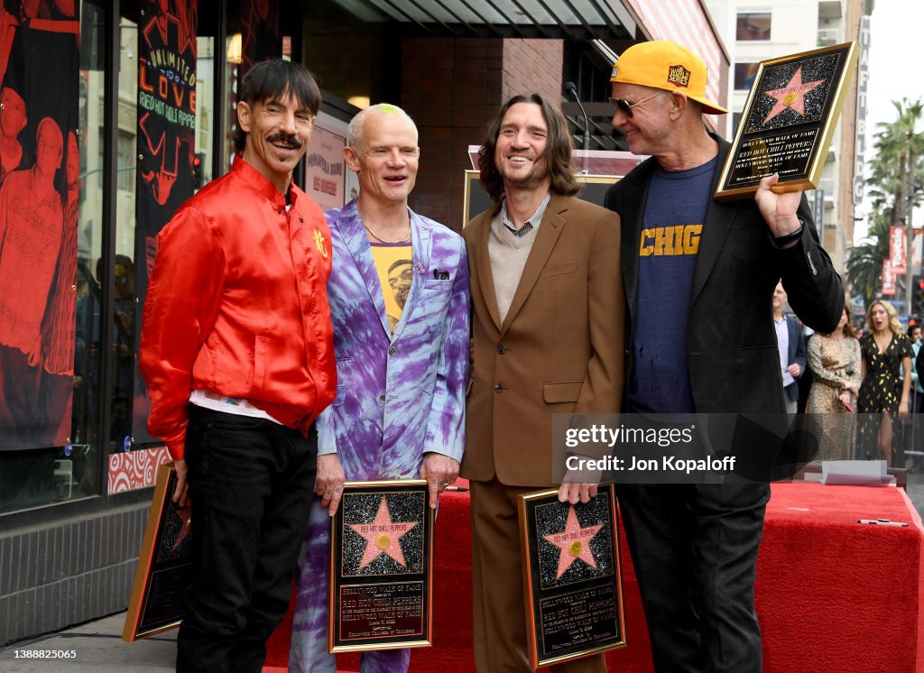 The Red Hot Chili Peppers Are Honored With A Star On The Hollywood Walk Of Fame