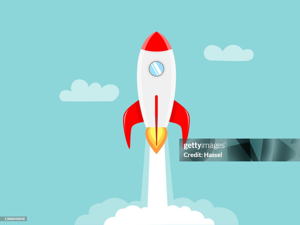 Rocket Launching Illustration High-Res Vector Graphic - Getty Images