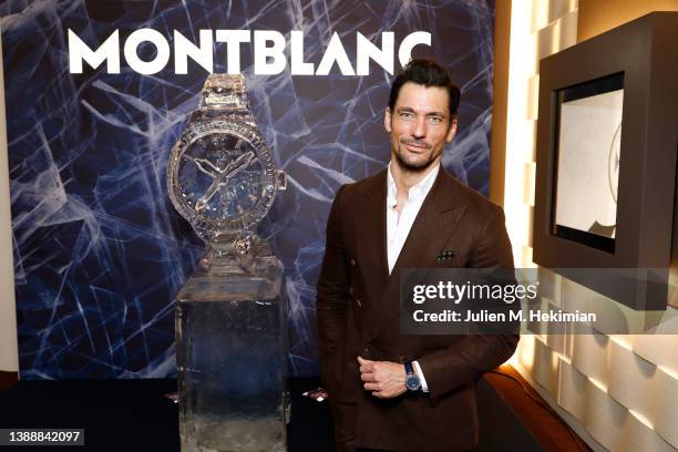 David Gandy attends the photocall for "Montblanc" during Watches And Wonders 2022 at the Palexpo on March 31, 2022 in Geneva, Switzerland.