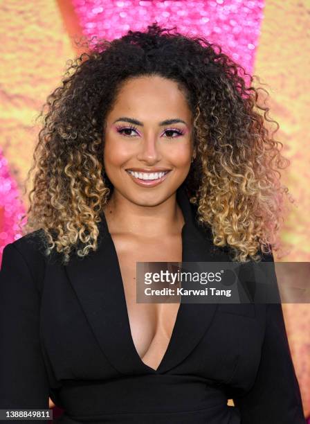 Amber Gillattends the UK screening of "The Lost City" at Cineworld Leicester Square on March 31, 2022 in London, England.