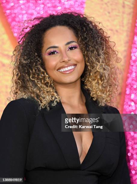 Amber Gillattends the UK screening of "The Lost City" at Cineworld Leicester Square on March 31, 2022 in London, England.
