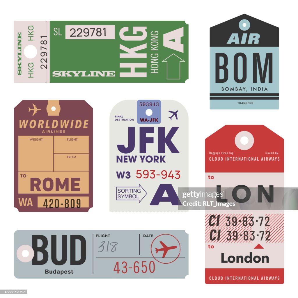 Vintage World Travel Luggage Tags