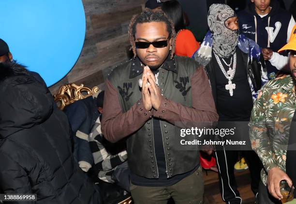 Gunna attends T-Shyne "Confetti Nights" Listening Party hosted by Gunna at Chelsea Piers on March 30, 2022 in New York City.