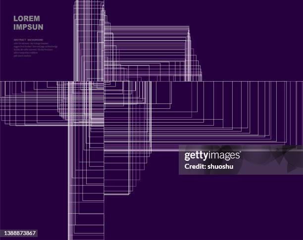 geometric minimalism sketch line structure pattern background for design - building rendering stock illustrations