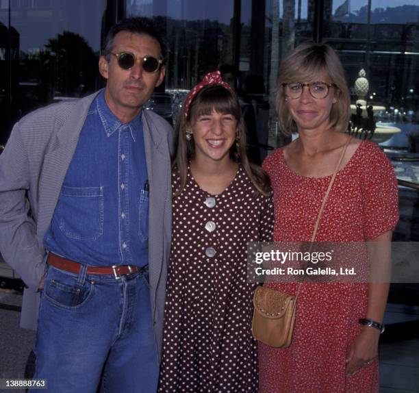 Mayim Bialik and parents Barry Bialik and Beverly Bialik attend NBC TV Summer Press Tour on July 27, 1991 at the Universal Hilton Hotel in Universal...