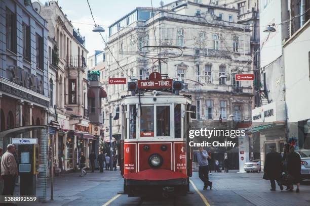 daily life in istanbul - istiklal avenue stock pictures, royalty-free photos & images