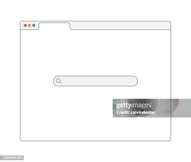 web browser minimal design editable strokes - search box stock illustrations