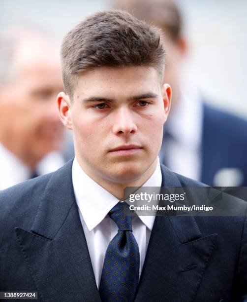 Arthur Chatto attends a Service of Thanksgiving for the life of Prince Philip, Duke of Edinburgh at Westminster Abbey on March 29, 2022 in London,...