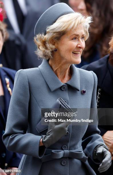 Penelope Knatchbull, Countess Mountbatten of Burma attends a Service of Thanksgiving for the life of Prince Philip, Duke of Edinburgh at Westminster...