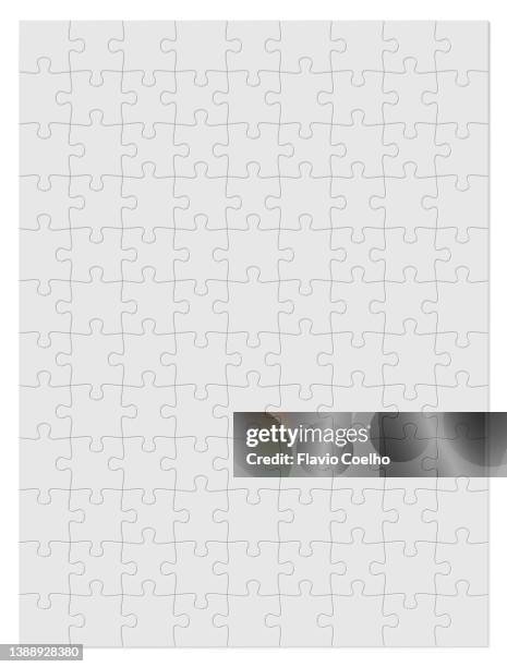 white jigsaw puzzle - jigsaw puzzle stock pictures, royalty-free photos & images