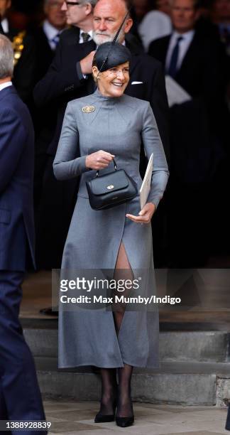 India Hicks attends a Service of Thanksgiving for the life of Prince Philip, Duke of Edinburgh at Westminster Abbey on March 29, 2022 in London,...