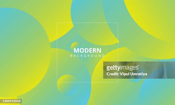 abstract geometric background with green gradient circles - wide stock illustrations