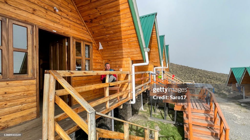 Entspannen in Horombo Huts, Mount Kilimanjaro, Tansania.
