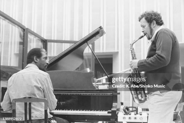 Mal Waldron & Jackie McLean at Victor Recordings, Victor Studio, Tokyo, Japan, 12 April 1976.