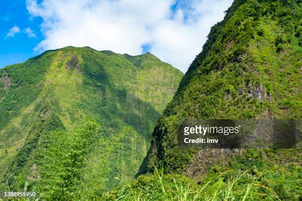 reunion island mountains - la reunion stock pictures, royalty-free photos & images