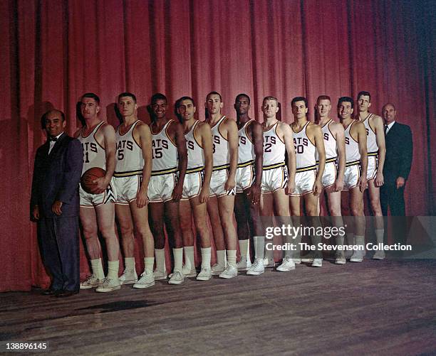 Head Coach Alex Hannum,Larry Costello, Paul Neumann, Hal Greer, Joe Roberts, Lee Shaffer, Dave Gambee, Red Kerr, Dolph Schayes, Swede Halbrook of the...