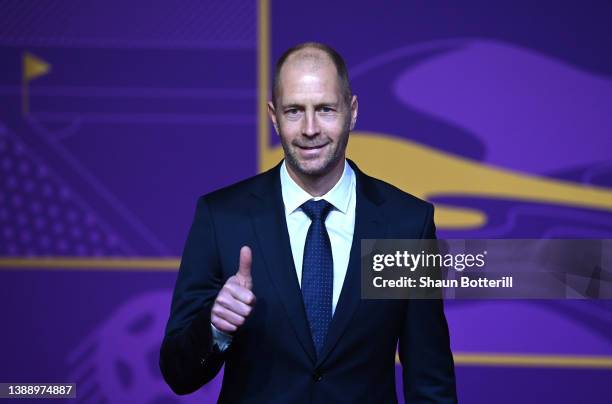 Gregg Berhalter, Head Coach of USA arrives prior to the FIFA World Cup Qatar 2022 Final Draw at the Doha Exhibition Center on April 01, 2022 in Doha,...