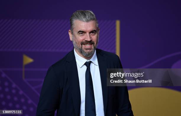 Stipe Pletikosa arrives prior to the FIFA World Cup Qatar 2022 Final Draw at the Doha Exhibition Center on April 01, 2022 in Doha, Qatar.