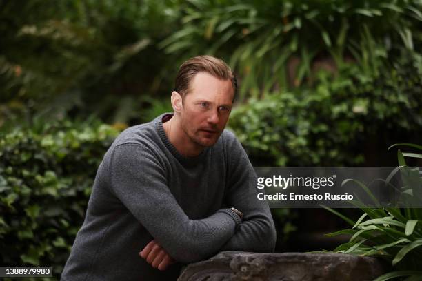 Alexander Skarsgård attends the "The Northman" photocall at Hotel De Russie on April 01, 2022 in Rome, Italy.