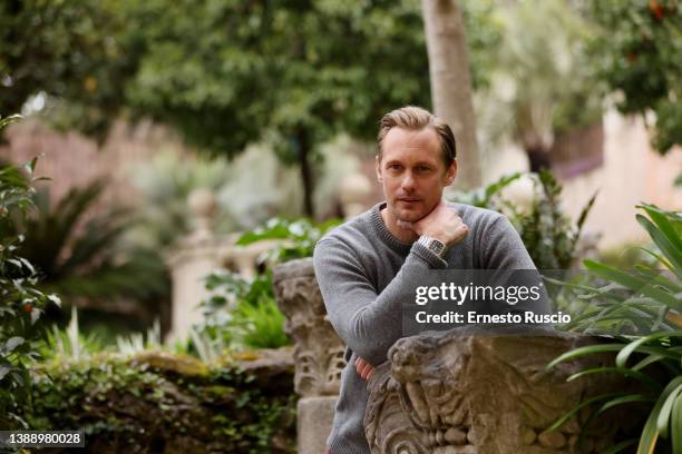 Alexander Skarsgård attends the "The Northman" photocall at Hotel De Russie on April 01, 2022 in Rome, Italy.