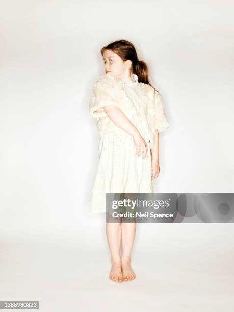 dressing up - barefoot girl stock pictures, royalty-free photos & images