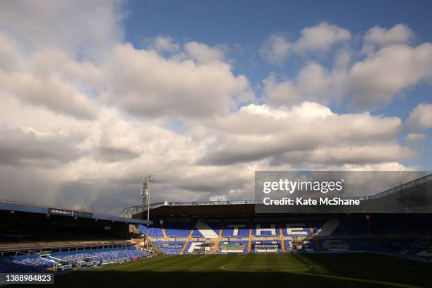General view inside the stadium prior to the Barclays FA Women's Super League match between Birmingham City Women and Everton Women at St Andrew's...