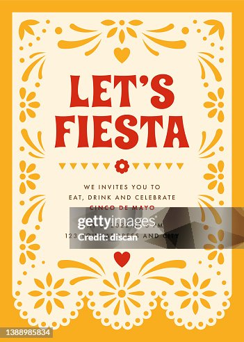 Cinco de Mayo Party. Party invitation with floral and decorative elements. Cinco de Mayo Party. Party invitation with floral and decorative elements.