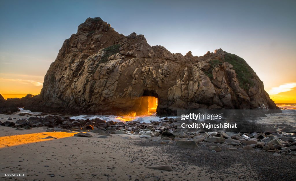 Sun Set at Pfeiffer Beach Big Sur, CA