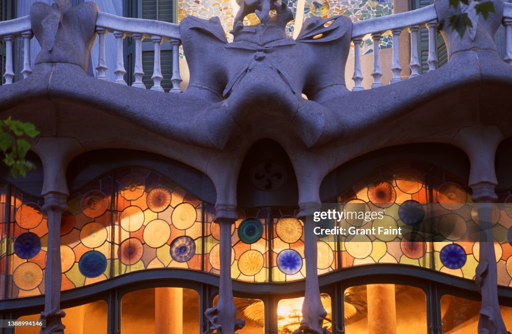 A partial View of a Gaudi building.
