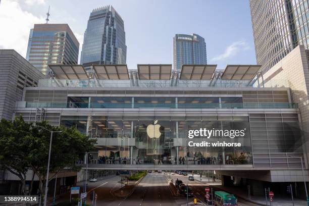 apple store in hongkong - apple hong kong stock-fotos und bilder