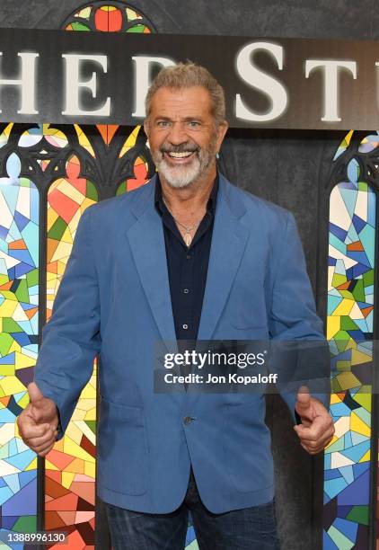 Mel Gibson attends the photo call for Columbia Pictures' "Father Stu" at The London West Hollywood at Beverly Hills on April 01, 2022 in West...