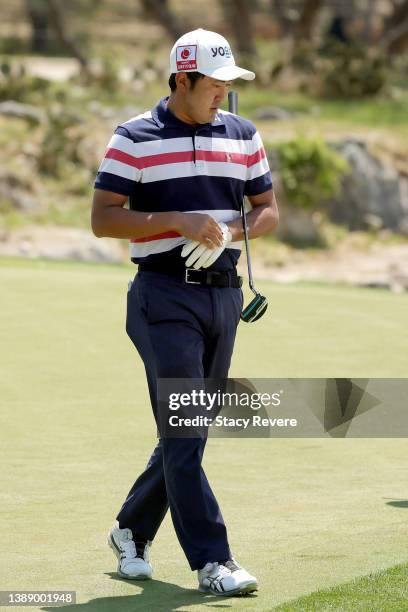 Takumi Kanaya of Japan walks off the 12th green during the second round of the Valero Texas Open at TPC San Antonio on April 01, 2022 in San Antonio,...