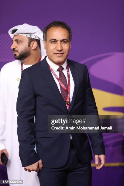 Mehdi Mahdavi Kia of Iran arrive to the FIFA World Cup Qatar 2022 Final Draw at the Doha Exhibition Center at Doha Exhibition Center on April 01,...