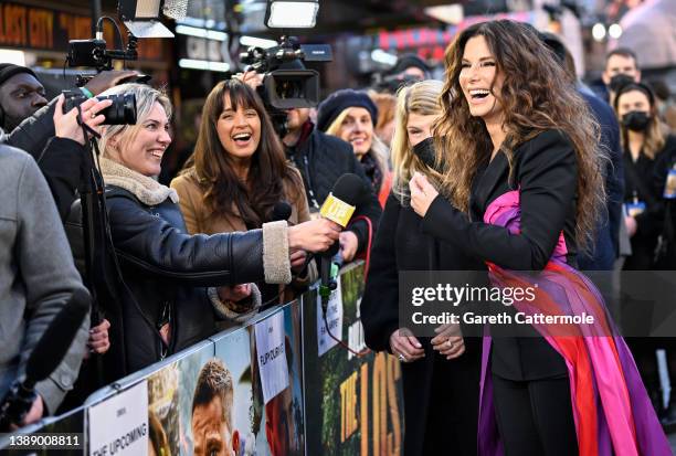 Sandra Bullock attends the UK Special Screening of "The Lost City" at Cineworld Leicester Square on March 31, 2022 in London, England.