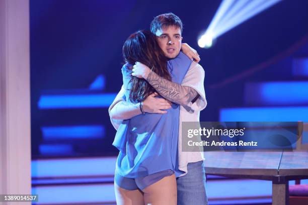 Christina Luft and Mike Singer perform on stage during the 6th show of the 15th season of the television competition show "Let's Dance" at MMC...