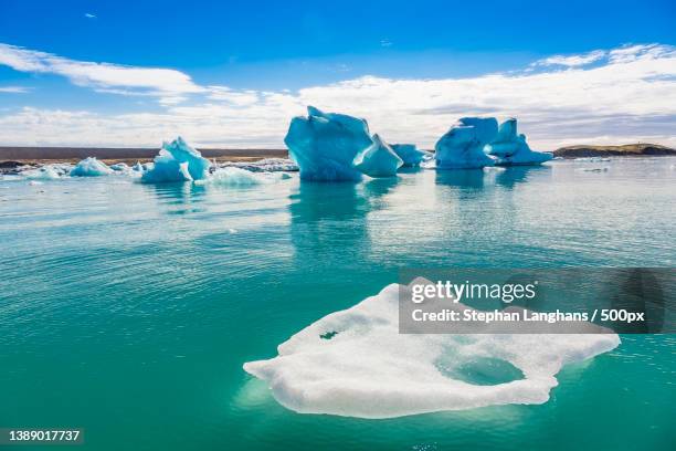 panoramic pictures over joekularson glacier lagoon - glacier lagoon stock pictures, royalty-free photos & images