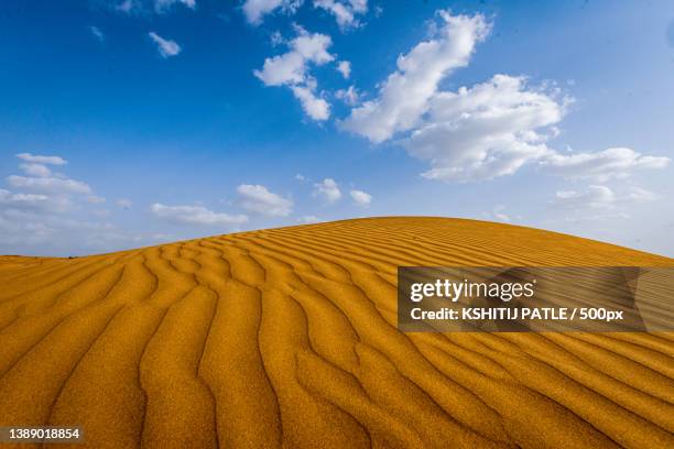 a little piece of paradise,scenic view of desert against sky,sam,rajasthan,india - sam sand dunes stock pictures, royalty-free photos & images