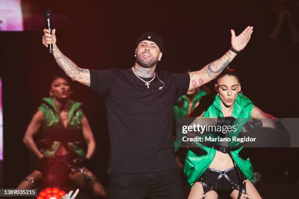 Nicky Jam performs in concert during LOS40 Primavera Pop music festival at Wizink Center on April 01, 2022 in Madrid, Spain.