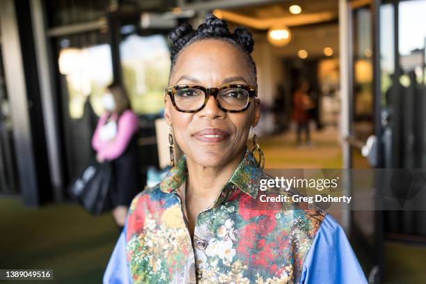 Nnenna Freelon attends the official gift lounge presented by Míage Skincare during the 64th annual GRAMMY Awards at Topgolf Las Vegas on April 01,...