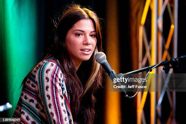Christina Perri performs at the WISX 106.1 iHeart Performance Theater on February 13, 2012 in Bala Cynwyd, Pennsylvania.