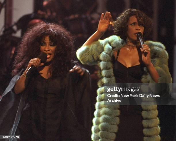 Whitney Houston and Chaka Khan perform at VH1 Divas Conert at Beacon Theater.