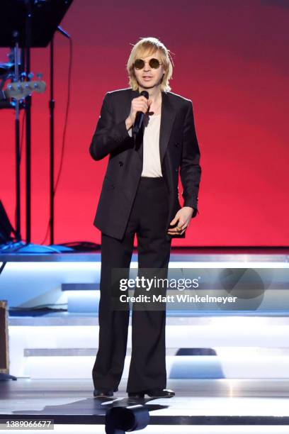 Beck performs onstage during MusiCares Person of the Year honoring Joni Mitchell at MGM Grand Marquee Ballroom on April 01, 2022 in Las Vegas, Nevada.