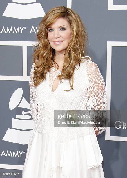 Alison Krauss of Union Station arrives at the 54th Annual GRAMMY Awards held at the Staples Center on February 12, 2012 in Los Angeles, California.