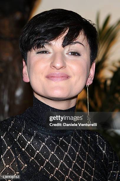 Singer Arisa attends the 'Dietro Le Quinte Award' Gala Dinner on February 13, 2012 in San Remo, Italy.