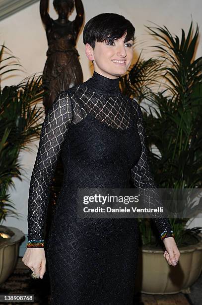 Singer Arisa attends the 'Dietro Le Quinte Award' Gala Dinner on February 13, 2012 in San Remo, Italy.