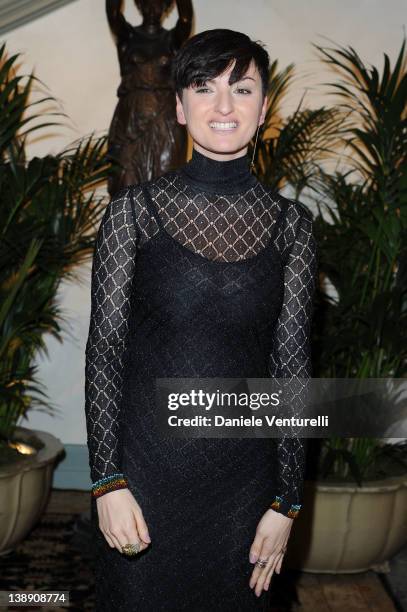 Singer Arisa attends the 'Dietro Le Quinte Award' Gala Dinner on February 13, 2012 in San Remo, Italy.