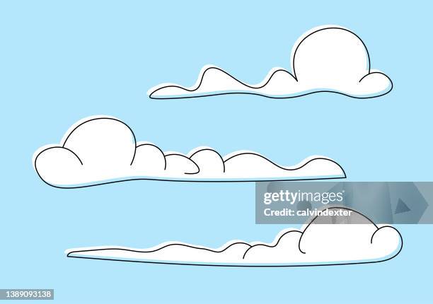 cartoon clouds - wellbeing background stock illustrations