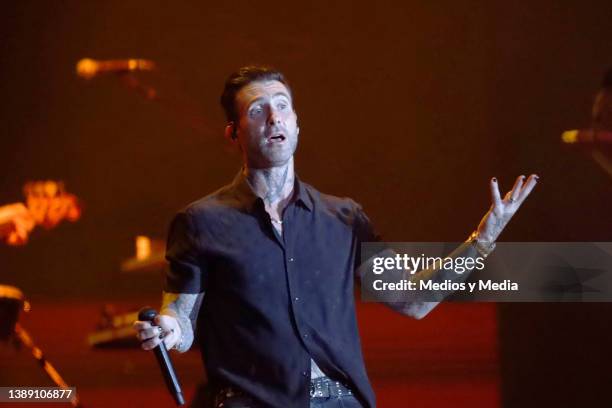Adam Levine, singer of Maroon 5, performs during day one of Tecate Pa'l Norte 2022 at Parque Fundidora on April 1, 2022 in Monterrey, Mexico.