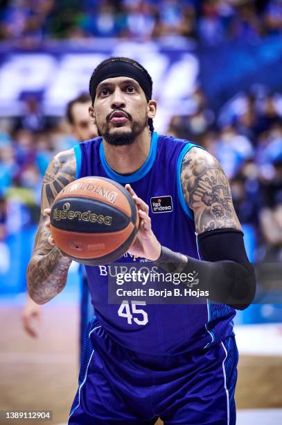 Julian Gamble of Hereda San Pablo Burgos during ACB League match between Hereda San Pablo Burgos and Gran Canaria at Coliseum Burgos on March 31,...